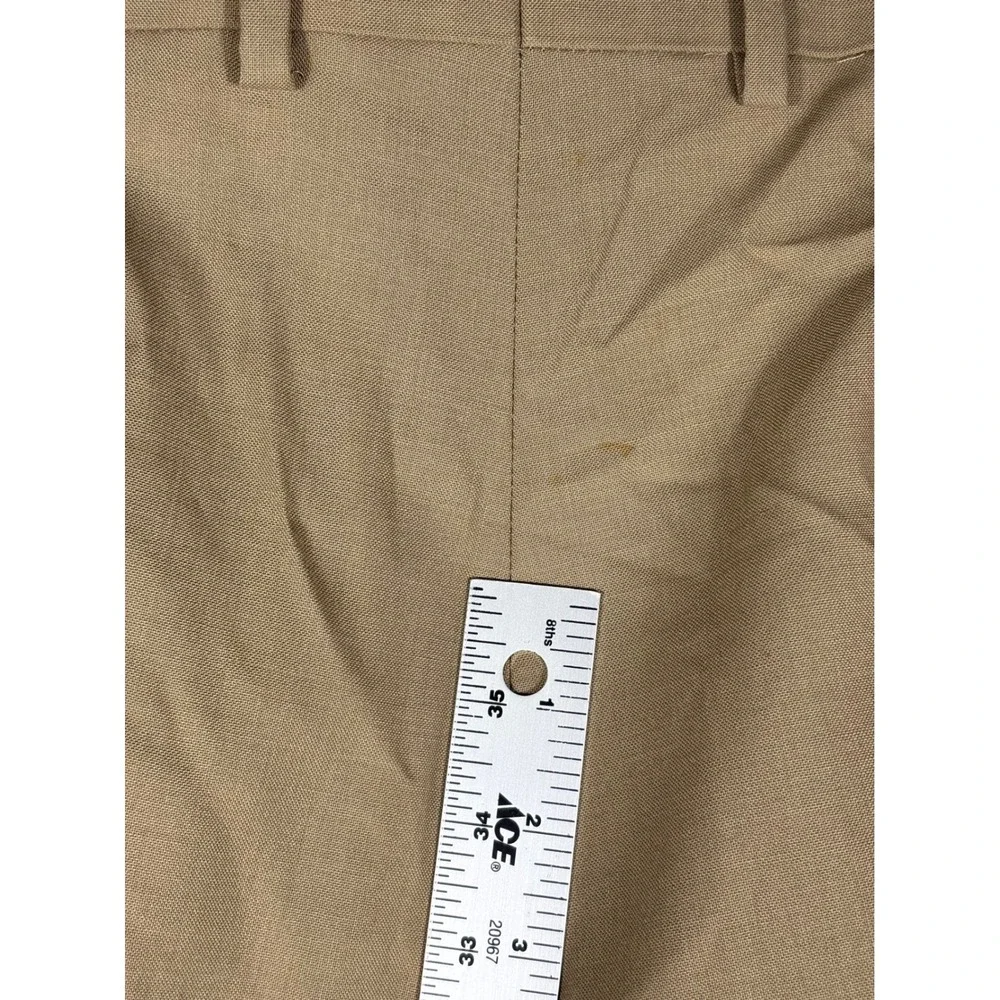 Lauren Ralph Lauren Mens Total Comfort Pleated Cuffed Dress Pants Tan 38W 32L